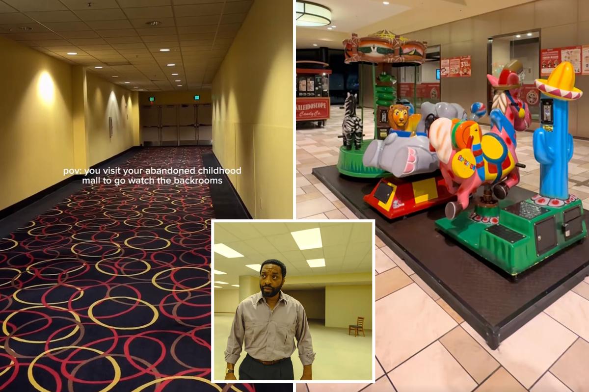 Strašidelné sály nákupního centra Puente Hills jsou ideálním místem pro sledování 'Backrooms' pro fanoušky hororu